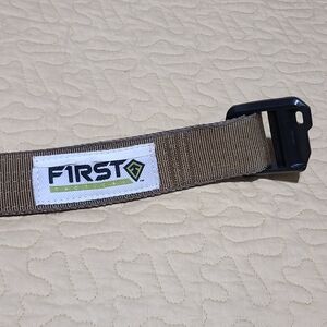 First Tactical 1.5" BDU slim low profile belt. Light Brown heavy duty nylon fabr